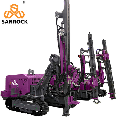 質  Depth 50m Hydraulic DTH Drilling Machine Rotary Borehole Drilling Rig Mining Machinery 工場