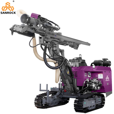 質  Top Hammer Hard Rock Mining Hydraulic DTH Drill Rig with 22kw Max.Impulse Power 工場
