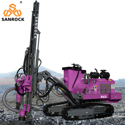 鉱山機械DTHの掘削装置78kwエンジンの回転式試錐孔の油圧掘削装置