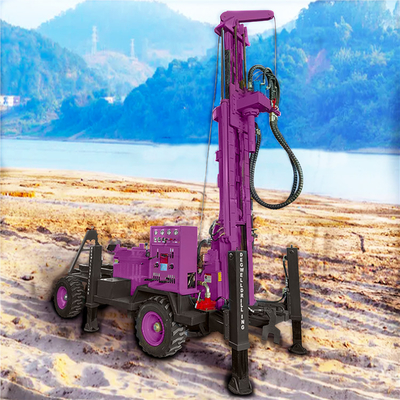 200mm 深水井掘削リグ ポータブルトレーラー 装着 水井掘削機