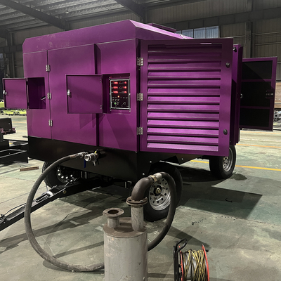 ポータブルスクリューエアコンプレッサー マシンパワー 194kw 鉱山スクリューエアコンプレッサー ディーゼルエアコンプレッサー