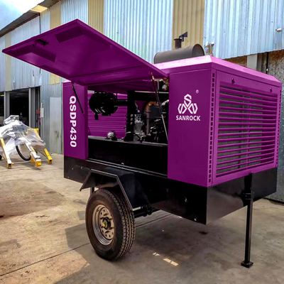 ミニスクリュー空気圧縮機 携帯型鉱業用 ディーゼルエンジン スクリュー空気圧縮機
