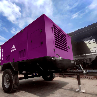 ミニスクリュー空気圧縮機 携帯型鉱業用 ディーゼルエンジン スクリュー空気圧縮機