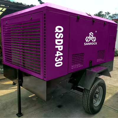 ミニスクリュー空気圧縮機 携帯型鉱業用 ディーゼルエンジン スクリュー空気圧縮機