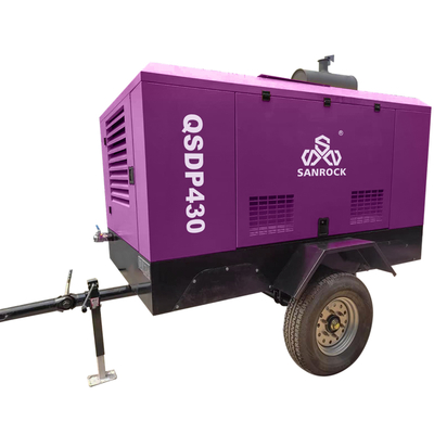 ミニスクリュー空気圧縮機 携帯型鉱業用 ディーゼルエンジン スクリュー空気圧縮機
