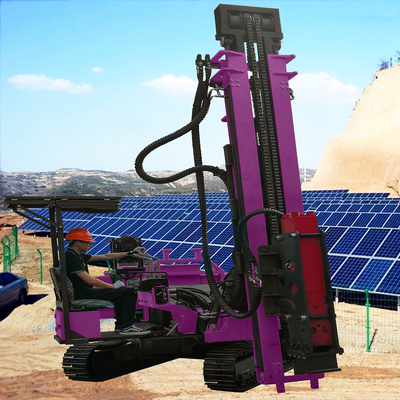 水力パイルドライバー回転角360度 スクリューパイルドリミング機械 太陽光発電パイルドライバーマシン