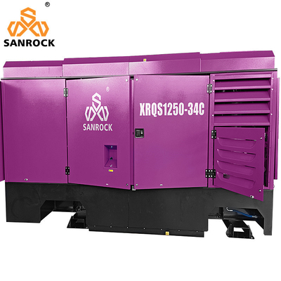 35m3/min SANROCK ポータブルスクリューエアコンプレッサー 鉱山機械 直駆スクリューエアコンプレッサー 販売