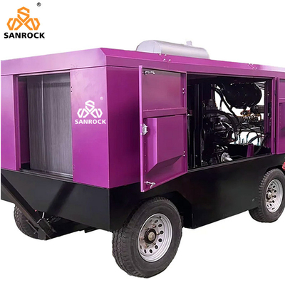 ポータブルスクリューエアコンプレッサー マシンパワー 194kw 鉱山スクリューエアコンプレッサー ディーゼルエアコンプレッサー