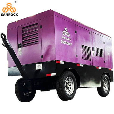 ポータブルスクリューエアコンプレッサー マシンパワー 194kw 鉱山スクリューエアコンプレッサー ディーゼルエアコンプレッサー