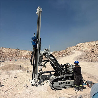 モバイルドリリングリグ ローータリーヘッド パワー 3.7kw 小型DTHドリルリグ 掘削設備