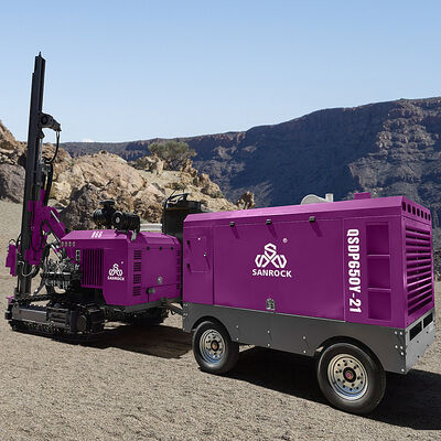 クローラー掘削リグ 大回転トルク 穿孔掘削装置 硬岩 DTH ボーリングマシン