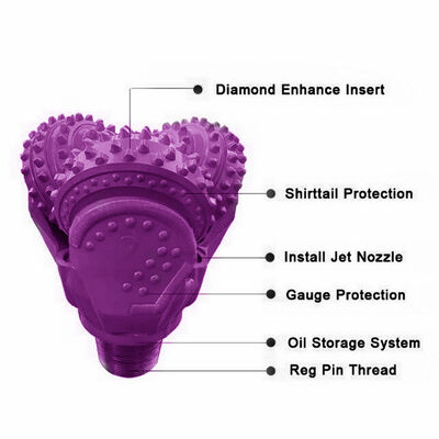 トリコーンロックビット オイルフィールド掘削ツール タングステンカーバイド ローラーコーン ドリルビット