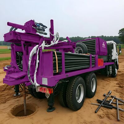 Clean Drinking Water Well Drilling Rig 100m 200m 300m 400m Deep Rotary Borehole Truck Mounted Water Well Drill Machine